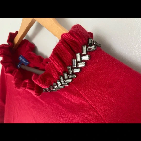 NWOT Talbots ruffle neck sweater - Picture 5 of 8